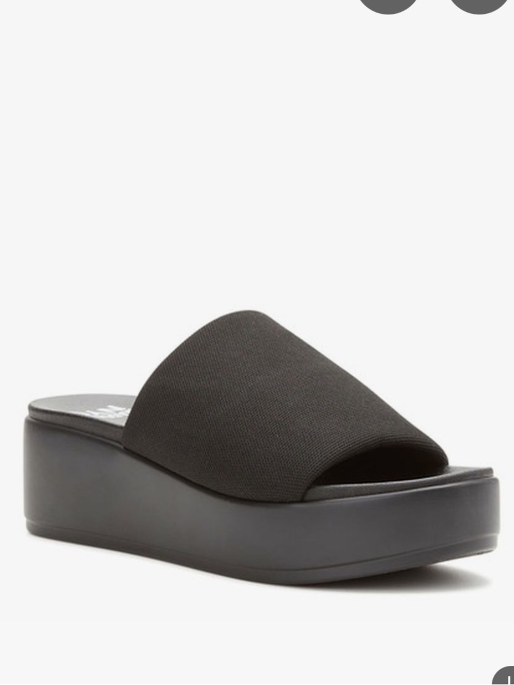 Black Platform Slide Sandals